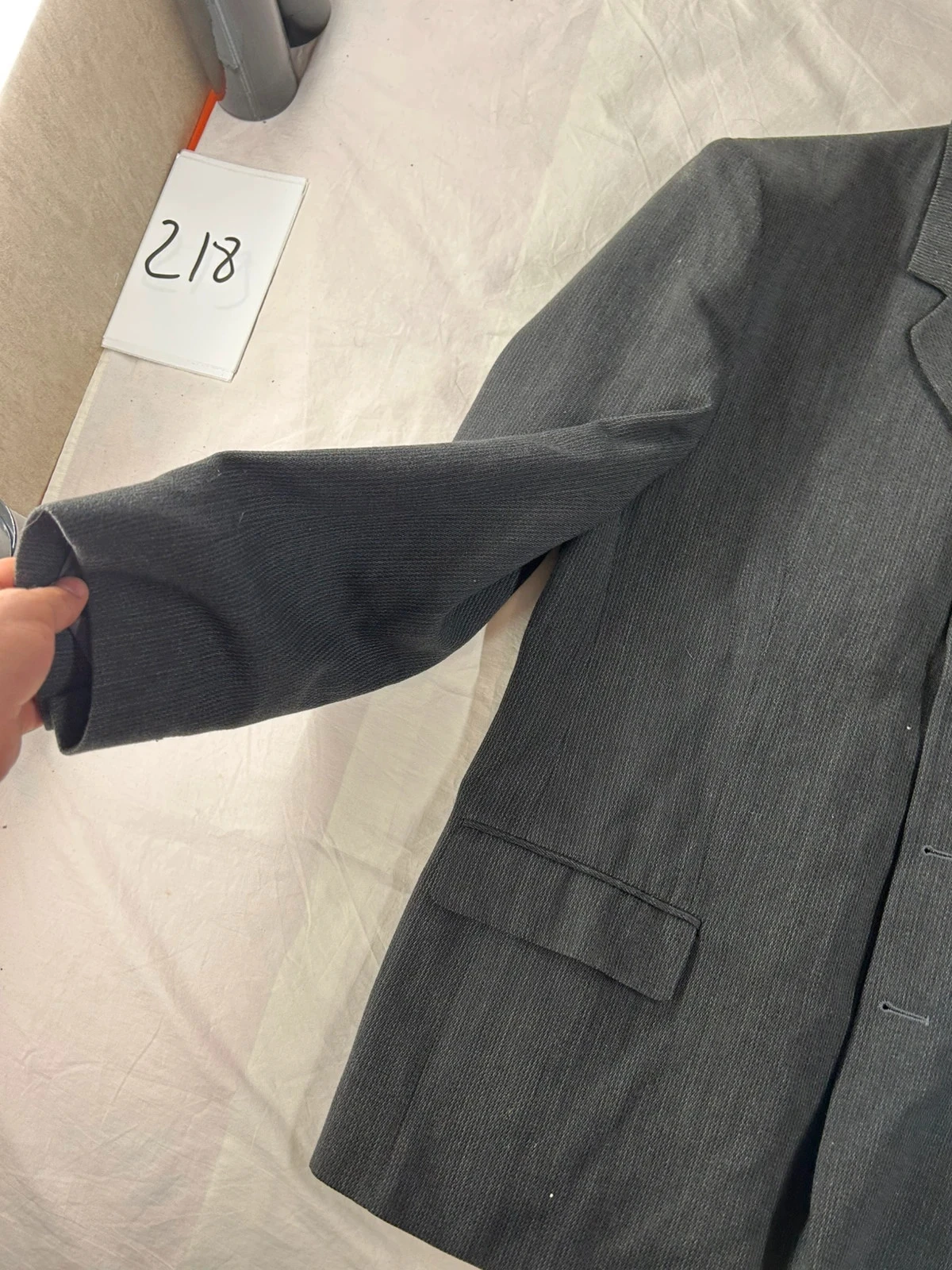 Zwarte impasse blazer in kostuumstijl gemaakt in Frankrijk van wol – photo 6